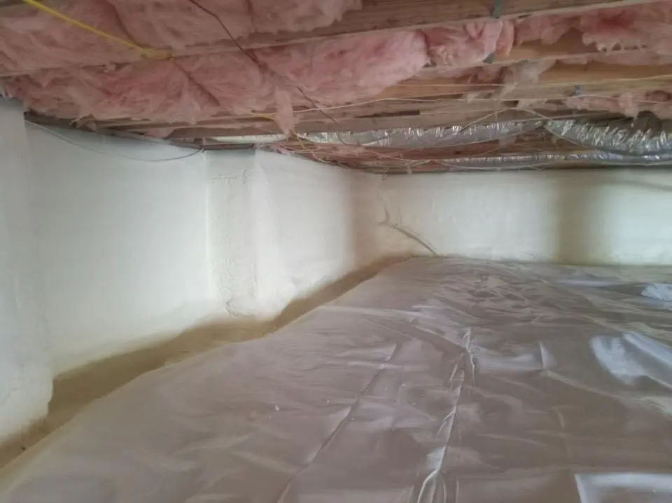 Crawl space encapsulation with closed-cell spray foam for Attic Insulation in Tittabawassee